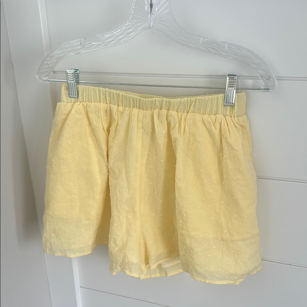 Princess Polly High Waist Yellow Shorts